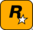 Rockstar Games logo – a bold black "R" with a white star on an orange square background.