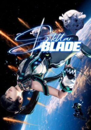 EVE mid-combat scene in Stellar Blade Post-apocalyptic environment from Stellar Blade gameplay Stellar Blade PC Steam Key digital cover art