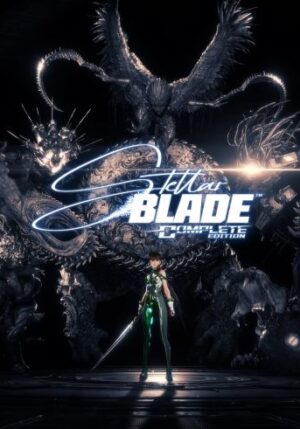 EVE mid-combat scene in Stellar Blade Post-apocalyptic environment from Stellar Blade gameplay Stellar Blade PC Steam Key digital cover art