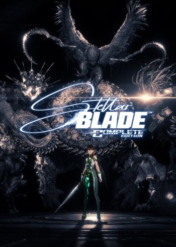 EVE mid-combat scene in Stellar Blade Post-apocalyptic environment from Stellar Blade gameplay Stellar Blade PC Steam Key digital cover art